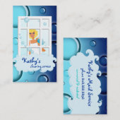 Schoonmaakblauw Visitekaartje blauw blauw blauw bl (Voorkant / Achterkant)