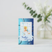 Schoonmaakblauw Visitekaartje blauw blauw blauw bl (Staand voorkant)