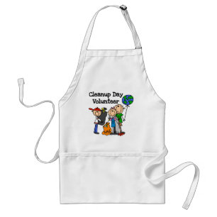 Schoonmaakdag vrijwilligers T-shirts en cadeaus Standaard Schort