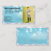 Schoonmaakdame met kamer visitekaartje (Voorkant / Achterkant)