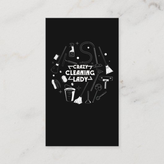 Schoonmaakdame voor de hinder visitekaartje (Voorkant)