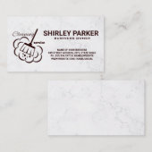 Schoonmaakdienst bezem | Marmer Visitekaartje (Voorkant / Achterkant)