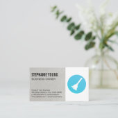 schoonmaakdienst | bezemlotion visitekaartje (Staand voorkant)