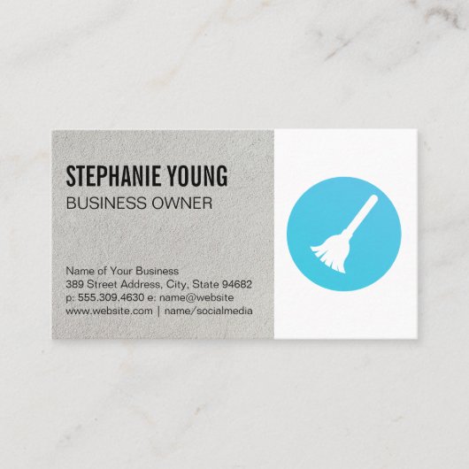 schoonmaakdienst | bezemlotion visitekaartje (Voorkant)