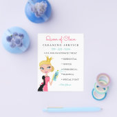 Schoonmaakdienst Blond Karakter Kroonvlucht Flyer (Enkel)