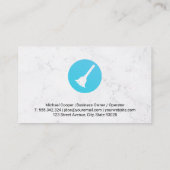 schoonmaakdienst | Broom Logo Visitekaartje (Achterkant)