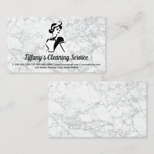 schoonmaakdienst | Classic Maid Visitekaartje (Voorkant / Achterkant)