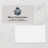 Schoonmaakdienst | Dienstmeid Logo Visitekaartje (Voorkant / Achterkant)