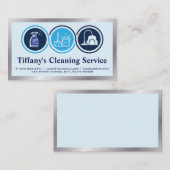 Schoonmaakdienst | Dienstmeisje pictogrammen Visitekaartje (Voorkant / Achterkant)