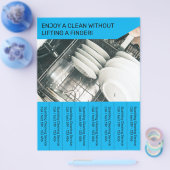 Schoonmaakdienst eenvoudig modern afscheur Flyer (Enkel)