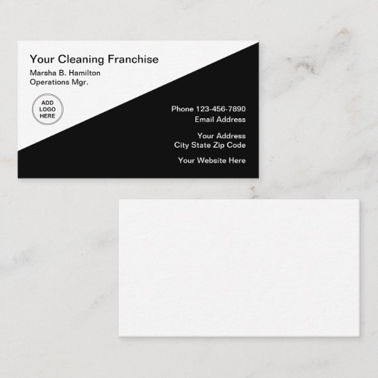 Schoonmaakdienst Franchise Visitekaartje (Voorkant / Achterkant)