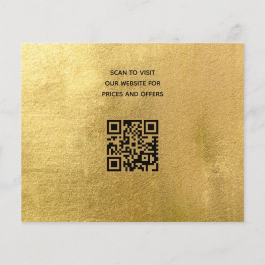 Schoonmaakdienst gouden QR code Flyer (Achterkant)