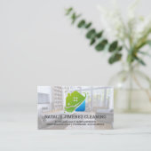 schoonmaakdienst | Home Mop Janitor Logo Visitekaartje (Staand voorkant)