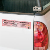 Schoonmaakdienst Huishoudelijke schoonmaakster Bumpersticker (Op Truck)