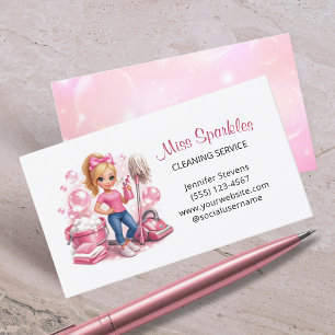 Schoonmaakdienst Huishoudster Sparkle Visitekaartje