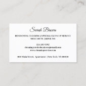 Schoonmaakdienst Janitorial sprankle Trend Visitekaartje (Achterkant)