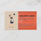 schoonmaakdienst | Lederen achtergrond Visitekaartje (Voorkant)