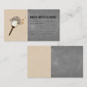 schoonmaakdienst | Lederen achtergrond Visitekaartje (Voorkant / Achterkant)