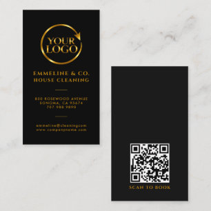Schoonmaakdienst Logo QR Code Visitekaartje