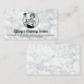 Schoonmaakdienst | Maagd | Dames Schoonmaker Visitekaartje (Voorkant / Achterkant)