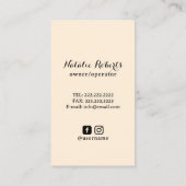 Schoonmaakdienst Maid House Retro Stofzuiger Visitekaartje (Achterkant)