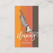 Schoonmaakdienst Maid House Retro Stofzuiger Visitekaartje (Voorkant)