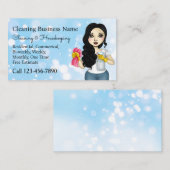 Schoonmaakdienst Maid Huishouding Janitorial Visitekaartje (Voorkant / Achterkant)