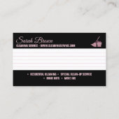 Schoonmaakdienst Maid Janitorial note Visitekaartje (Achterkant)