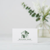 Schoonmaakdienst Modern Logo & QR Code Visitekaartje (Staand voorkant)