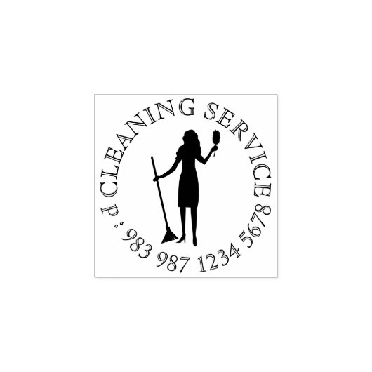 Schoonmaakdienst Professioneel Schoonmaakpersoneel Rubberstempel (Afrduk)