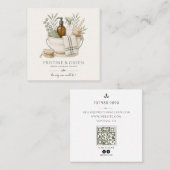 Schoonmaakdienst QR-code Vierkante Visitekaartje (Voorkant / Achterkant)