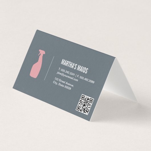 schoonmaakdienst | QR-code Visitekaartje (Voorkant)