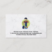 Schoonmaakdienst | Raam schoonmaken | Blauw Arbeid Visitekaartje (Achterkant)