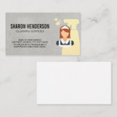 schoonmaakdienst | Reiniging Spray en Maid Visitekaartje (Voorkant / Achterkant)