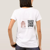 Schoonmaakdienst Rose Gold Logo QR Code Wit T-shirt (Achterkant)