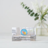 schoonmaakdienst | Schoon interieur Visitekaartje (Staand voorkant)