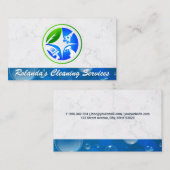 Schoonmaakdienst | Schoonmaak Pictogram Bubbles Visitekaartje (Voorkant / Achterkant)