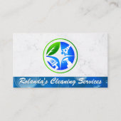 Schoonmaakdienst | Schoonmaak Pictogram Bubbles Visitekaartje (Voorkant)