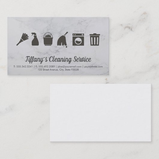 schoonmaakdienst | schoonmaakbenodigdheden voor sc visitekaartje (Voorkant / Achterkant)