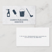 schoonmaakdienst | schoonmaakdienst | Marmer Visitekaartje (Voorkant / Achterkant)