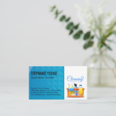 Schoonmaakdienst | Schoonmaakspray en Schoonmaakbe Visitekaartje (Staand voorkant)