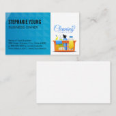 Schoonmaakdienst | Schoonmaakspray en Schoonmaakbe Visitekaartje (Voorkant / Achterkant)