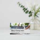 Schoonmaakdienst | Schoonmaakster Aanrechtblad sch Visitekaartje (Staand voorkant)