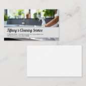 Schoonmaakdienst | Schoonmaakster Aanrechtblad sch Visitekaartje (Voorkant / Achterkant)