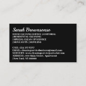 Schoonmaakdienst Schoonmaakster Cartoon Dienstmeid Visitekaartje (Achterkant)