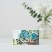 schoonmaakdienst | Schoonmaakster Glazen Raam Visitekaartje (Staand voorkant)