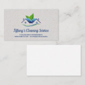 schoonmaakdienst | schoonmaakster | Huis Logo Visitekaartje (Voorkant / Achterkant)