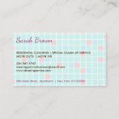 Schoonmaakdienst Schoonmaakster Visitekaartje (Achterkant)
