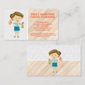 schoonmaakdienst | schoonmaken van het huis | Hout Visitekaartje (Voorkant / Achterkant)