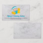 schoonmaakdienst | Spons en handschoen Visitekaartje (Voorkant / Achterkant)